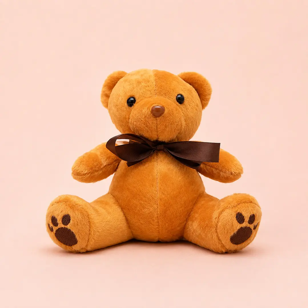 Peluche Osito Cafe Con Moño 1