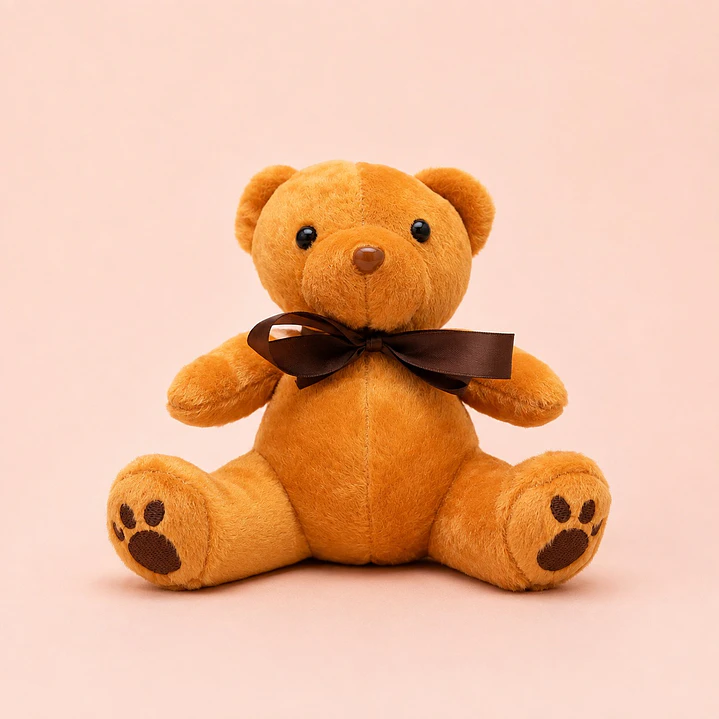 Peluche Osito Cafe Con Moño 1