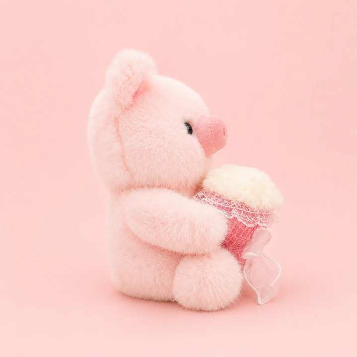 Peluche Cerdito Con Ramo 2
