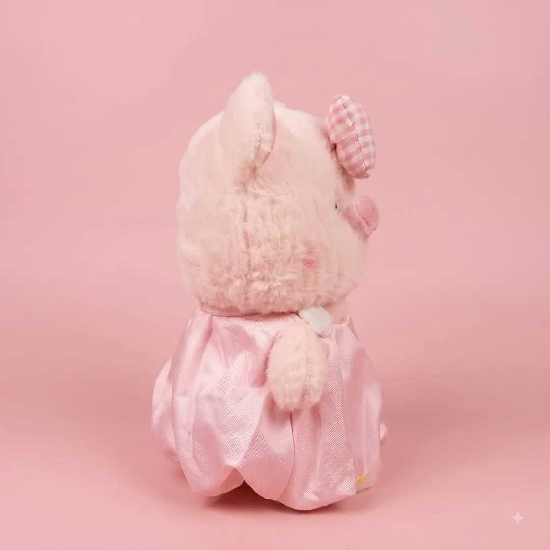 Peluche Cerdita Vestido Rosa Llaves 2