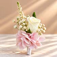 Ramo de Novia Aurora – Jardín de Ensueño + Prendedor para Novio 🌸 - Miniatura 3