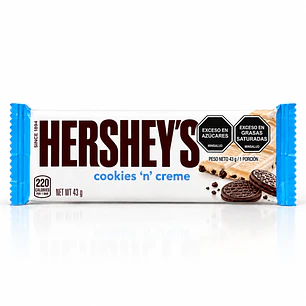 Hershey’s Cookies ’n’ Creme 43 g – Un Antojo Irresistible 🤍🍪