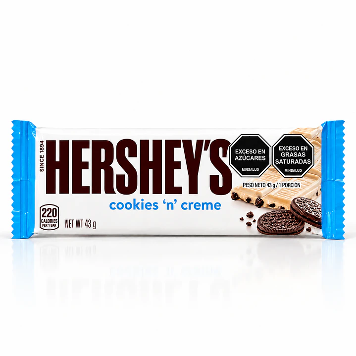 Hershey’s Cookies ’n’ Creme 43 g – Un Antojo Irresistible 🤍🍪 1