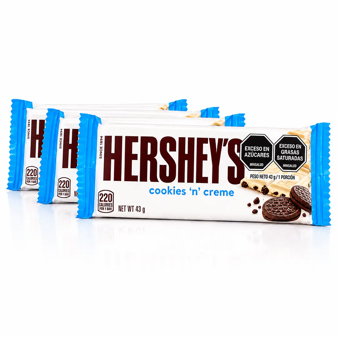 Hershey’s Cookies ’n’ Creme 43 g – Un Antojo Irresistible 🤍🍪 2