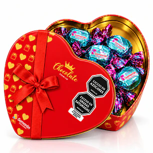 Chocolates Samorán en Caja de Corazón – Un Regalo para Enamorar ❤️🍫