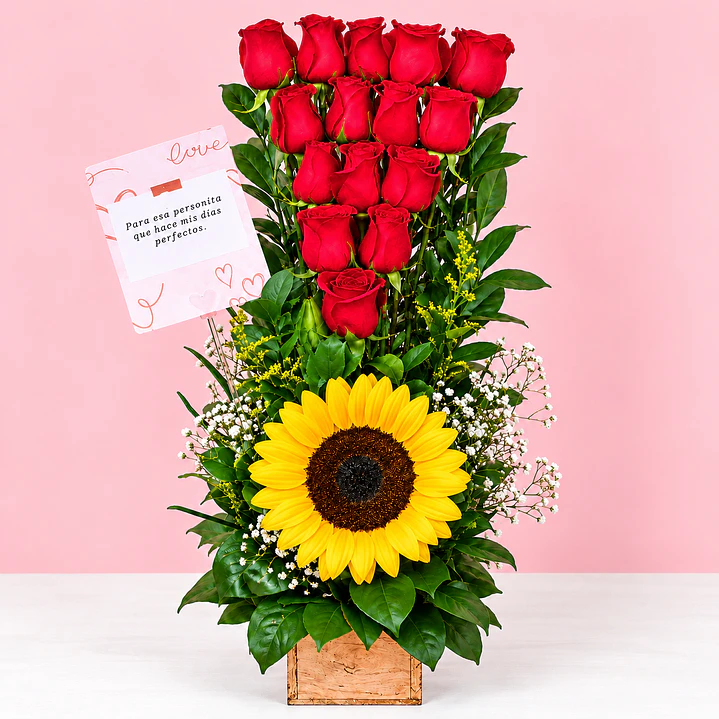 🌹🌻 Arreglo Floral Tú, Mi Sol y Mi Amor 1