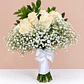 🤍👑 Ramo de Novia Blancanieves + Prendedor Floral para Novio - Miniatura 2