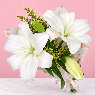 🤍🌸 Ramo de Lirios Blancos Suspiros de Amor ✨