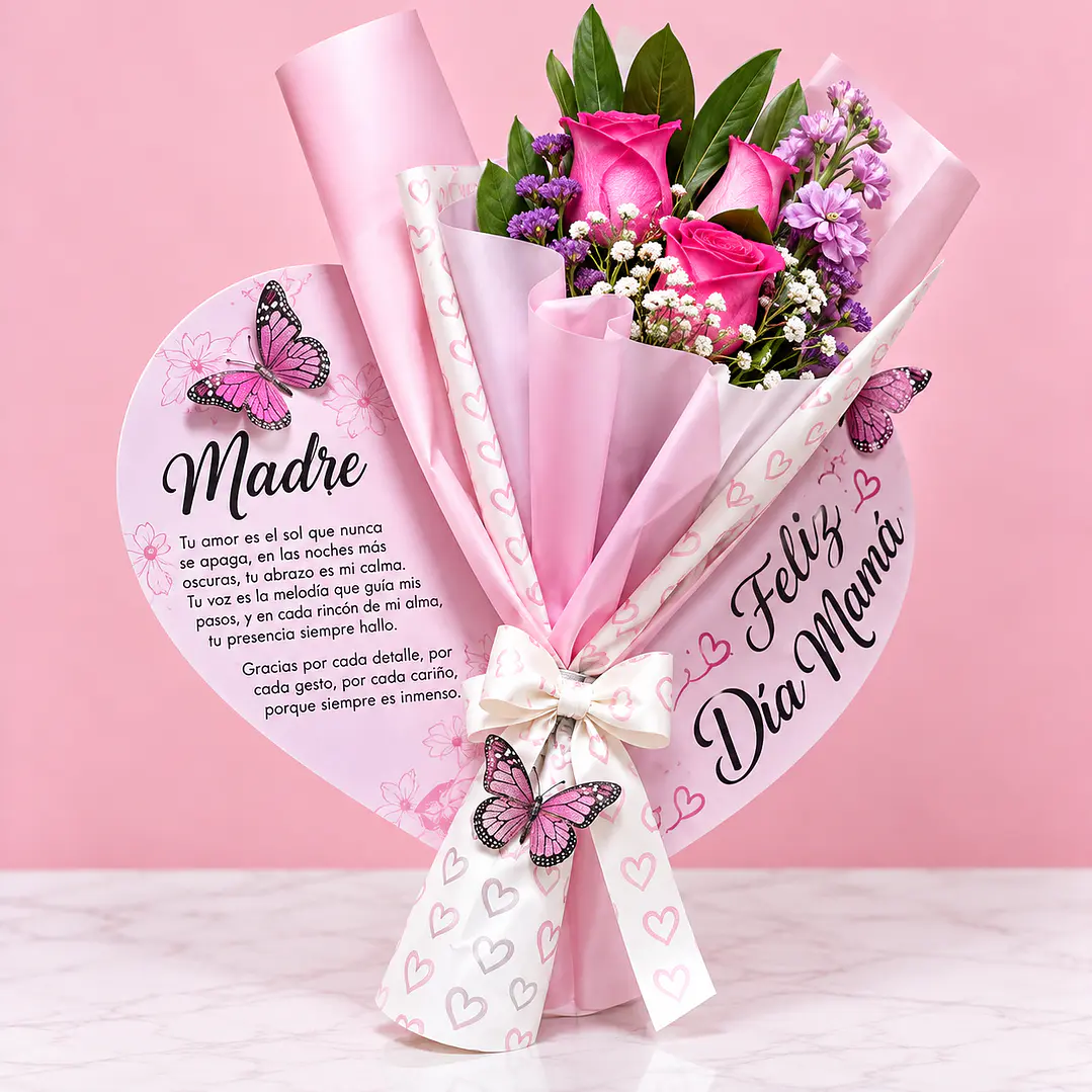 🌸💕 Ramo Floral Mi Primer Amor, Mamá ❤️ 2