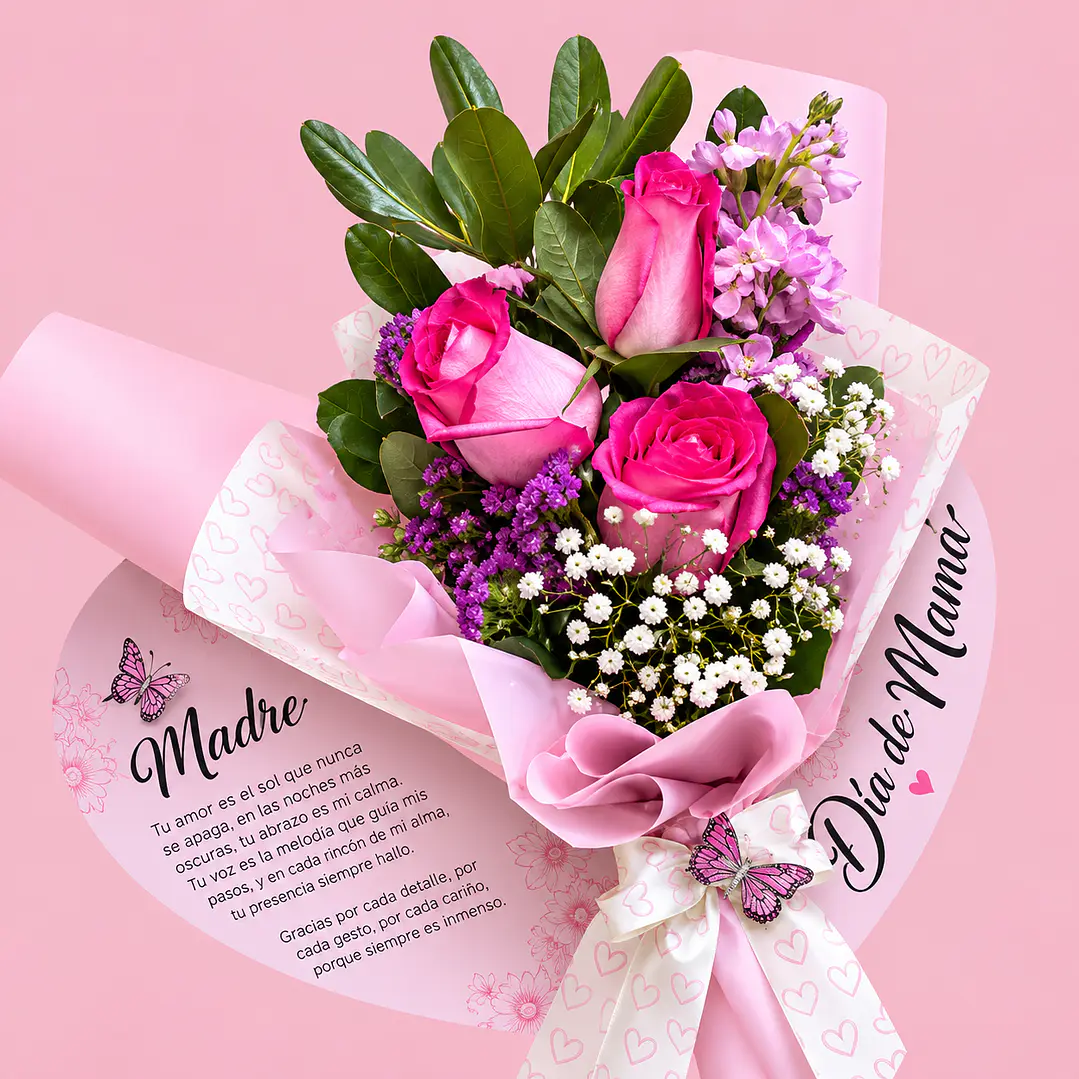 🌸💕 Ramo Floral Mi Primer Amor, Mamá ❤️ 3