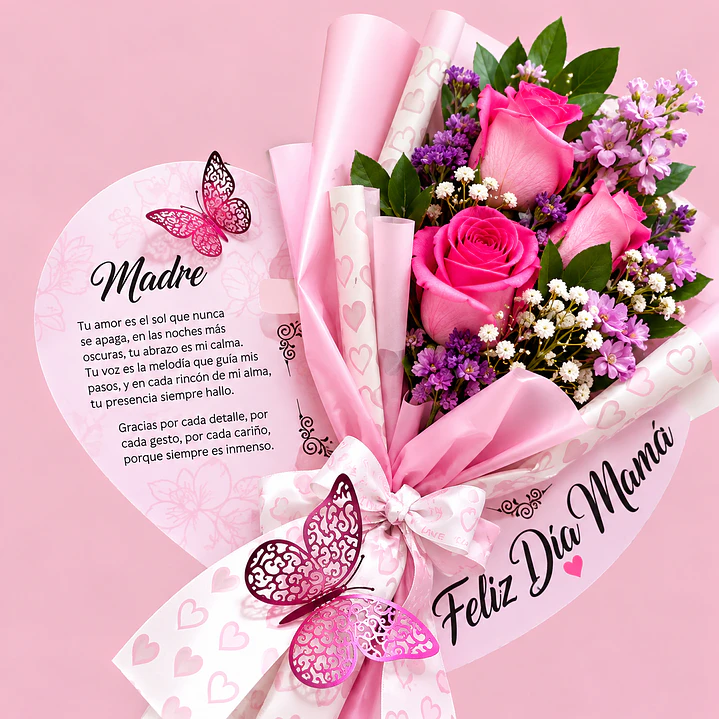 🌸💕 Ramo Floral Mi Primer Amor, Mamá ❤️ 4