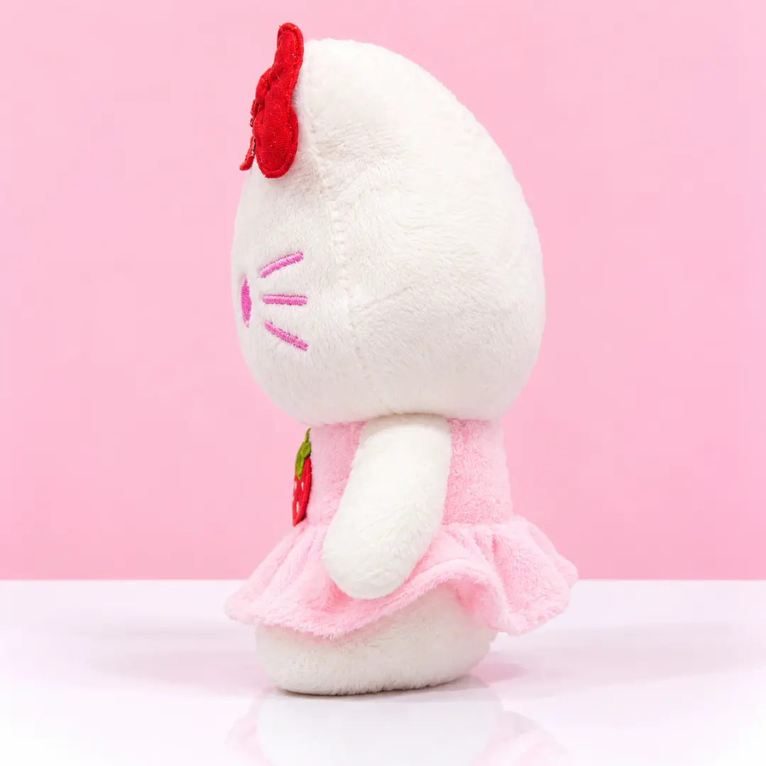 🎀 Hello Kitty de Peluche con Vestido de Fresa 🍓🎀 2