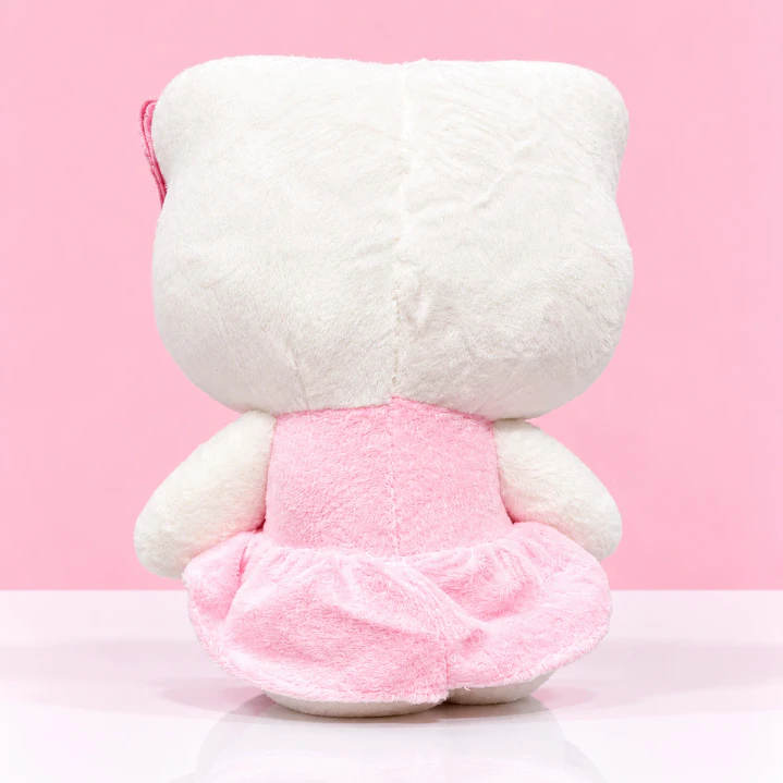 🎀 Hello Kitty de Peluche con Vestido de Fresa 🍓🎀 3