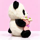 🐼💐 Panda de Peluche con Ramo de Flores Rosadas – Un Abrazo Lleno de Amor - Miniatura 2