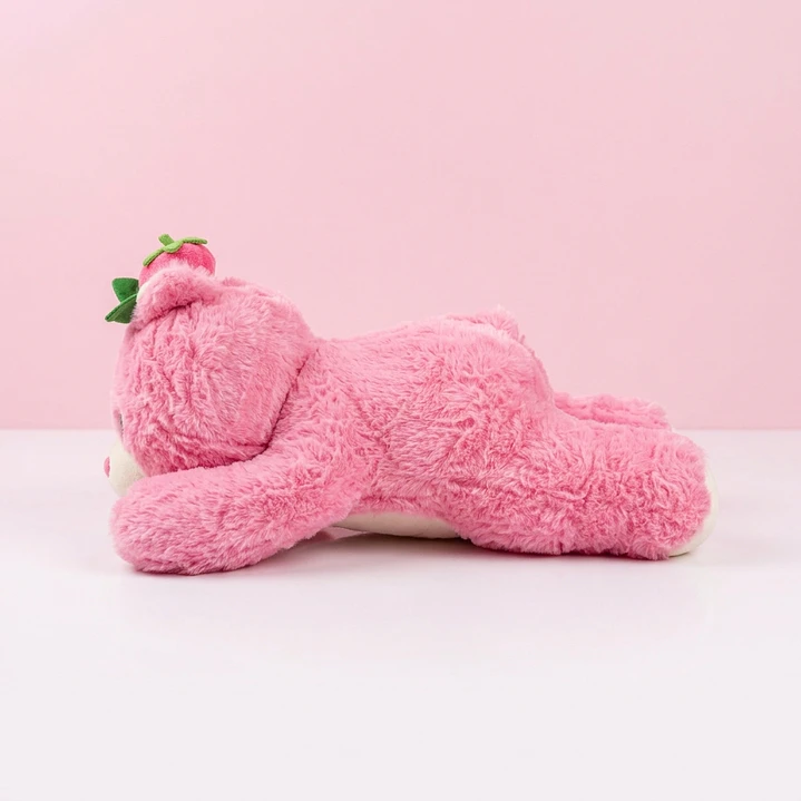 🧸🍓 Oso Lotso de Peluche Acostado – Dulzura y Ternura Rosa 2