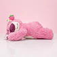 🧸🍓 Oso Lotso de Peluche Acostado – Dulzura y Ternura Rosa - Miniatura 1