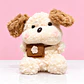🐶🤎 Perrito de Peluche Crema con Bufanda Café – Un Abrazo Lleno de Ternura - Miniatura 1