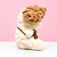 🐶🤎 Perrito de Peluche Crema con Bufanda Café – Un Abrazo Lleno de Ternura - Miniatura 2