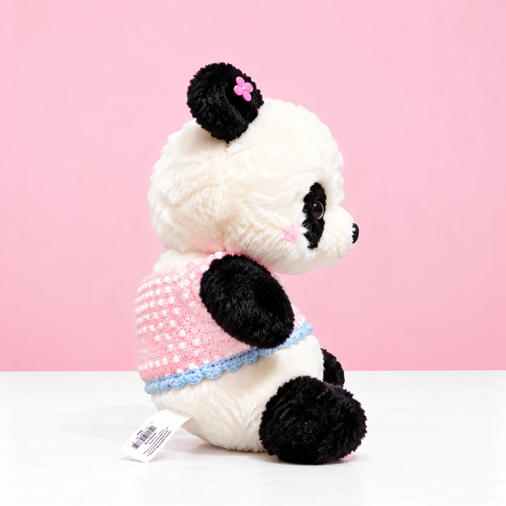 🐼💕 Panda de Peluche con Suéter Rosa – Un Abrazo Lleno de Ternura 2