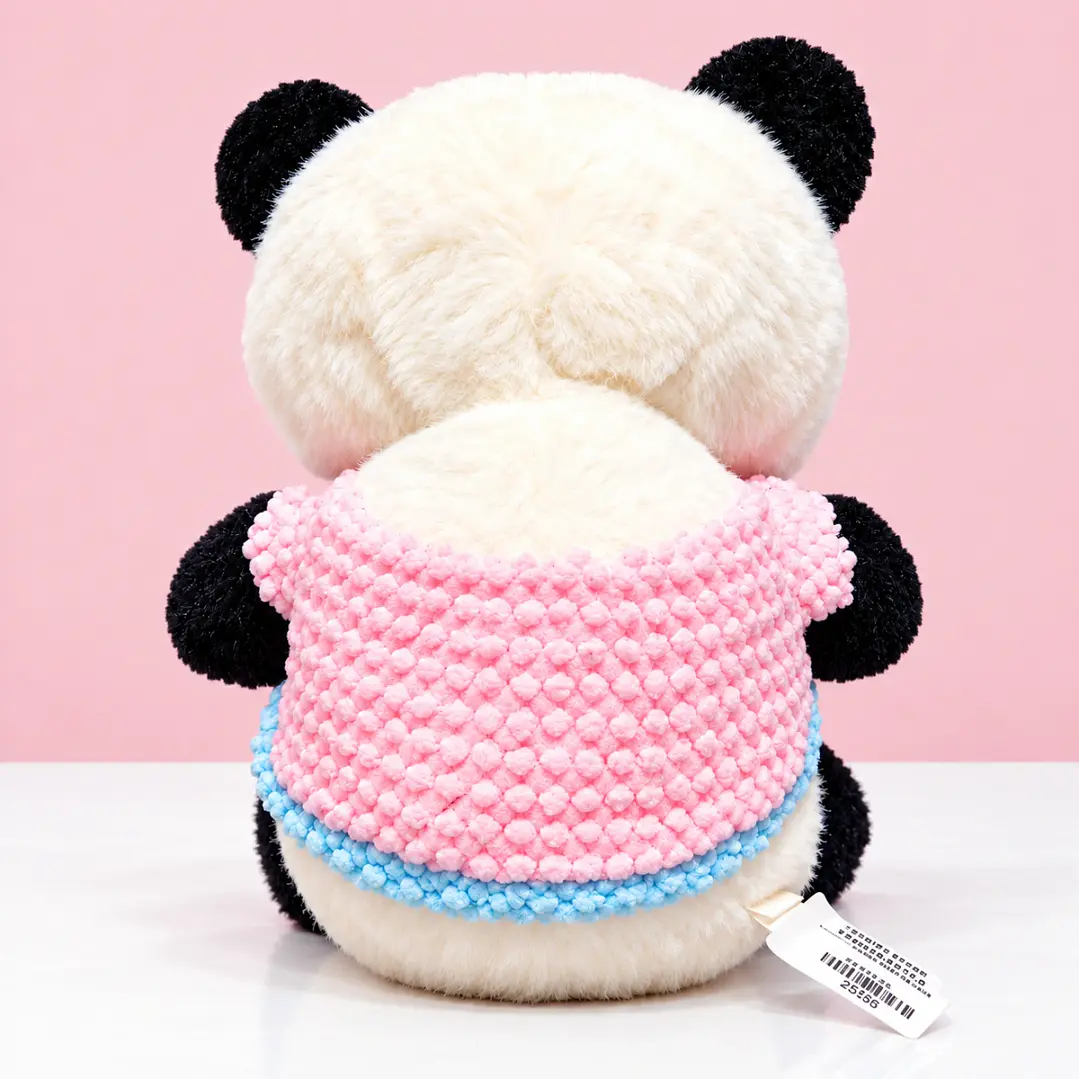 🐼💕 Panda de Peluche con Suéter Rosa – Un Abrazo Lleno de Ternura 3