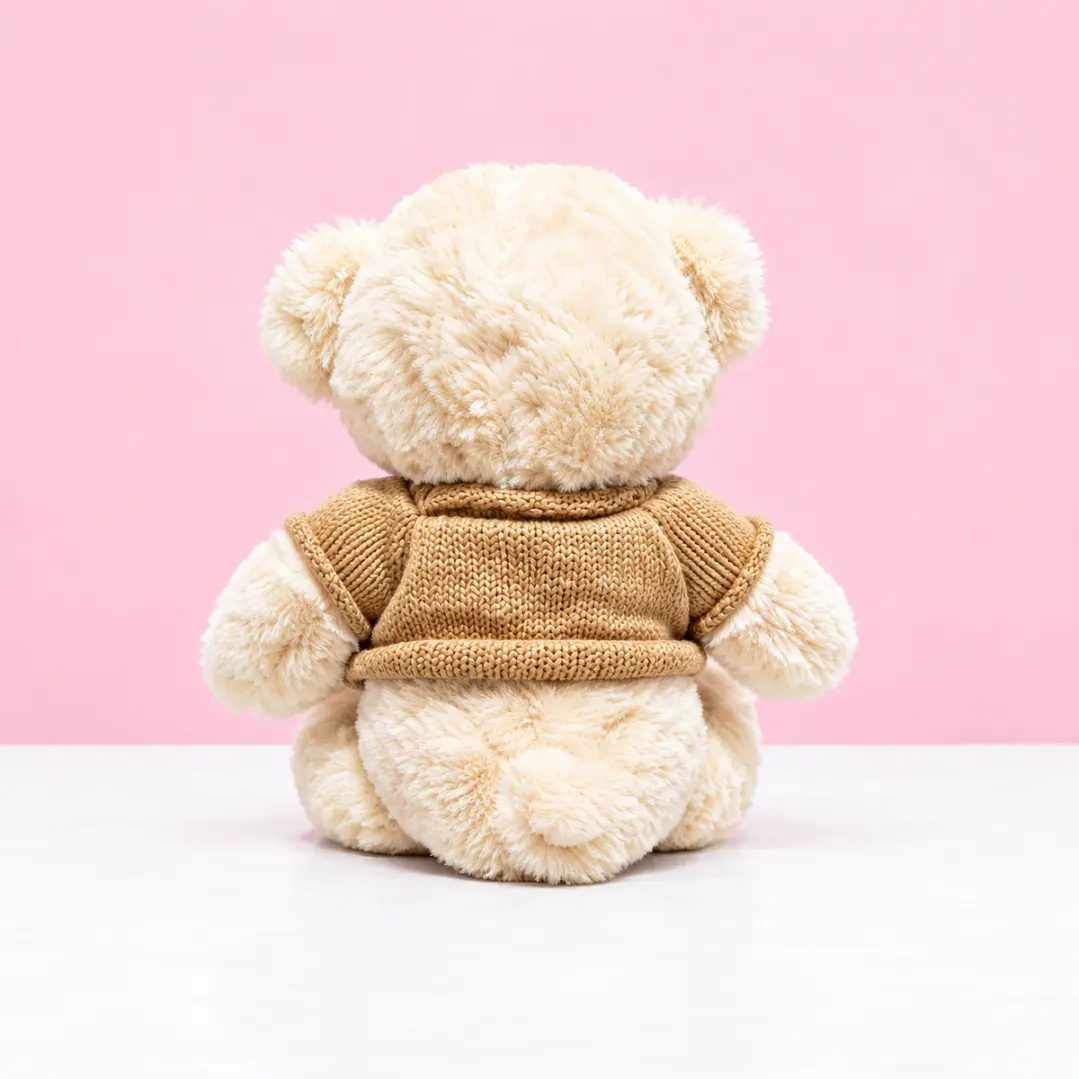 🧸🤍Osito de Peluche Crema con Suéter Beige – Un Abrazo Lleno de Amor 3