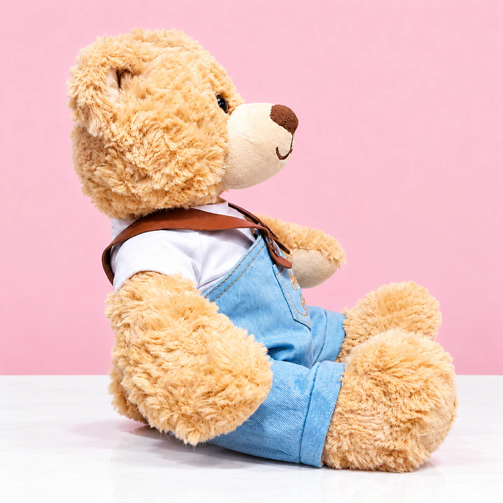 🧸💙 Osito de Peluche con Overol Azul – Un Abrazo Lleno de Amor 2