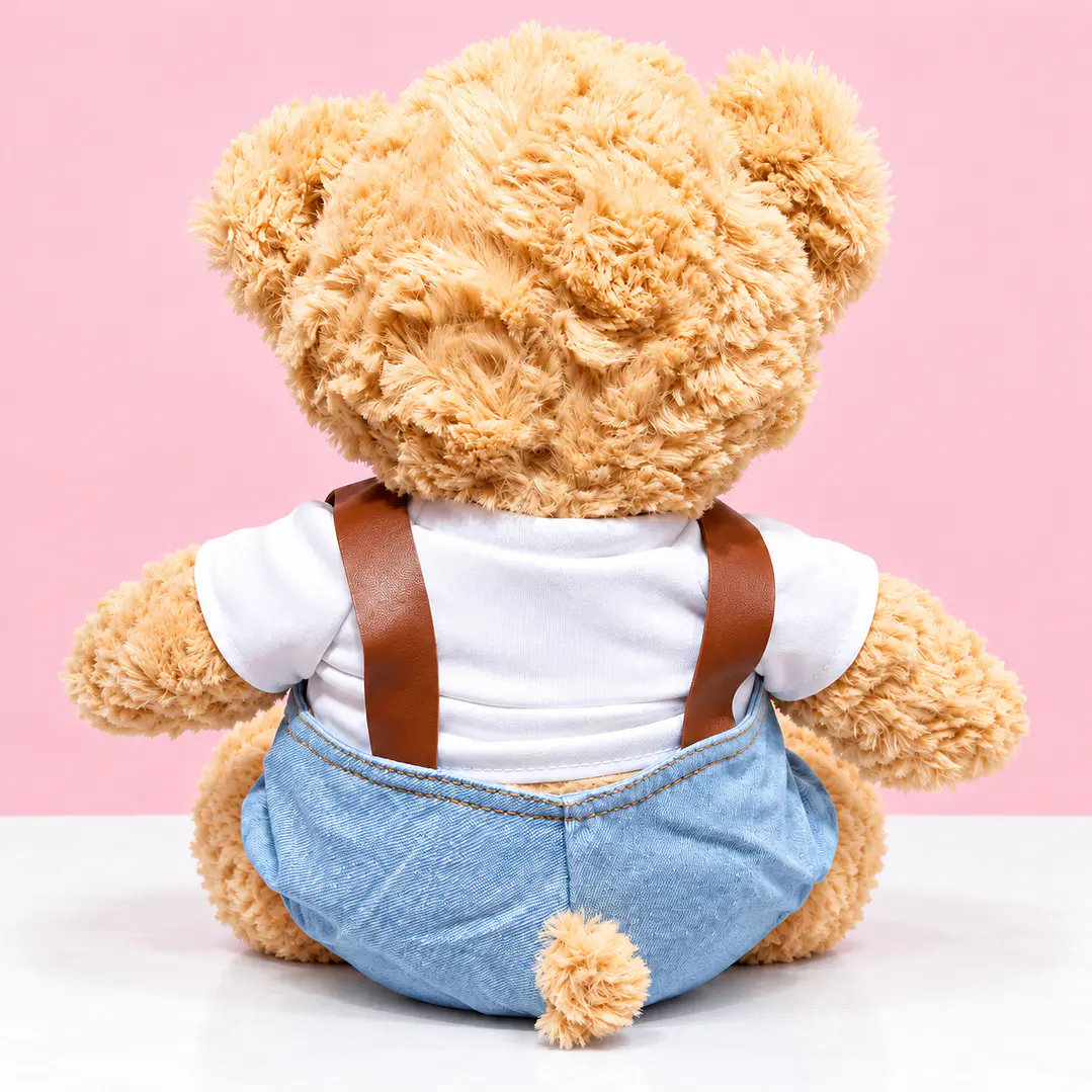 🧸💙 Osito de Peluche con Overol Azul – Un Abrazo Lleno de Amor 3