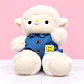 🐑💙 Ovejita de Peluche Blanca con Camisa Azul – Un Abrazo Lleno de Ternura - Miniatura 1