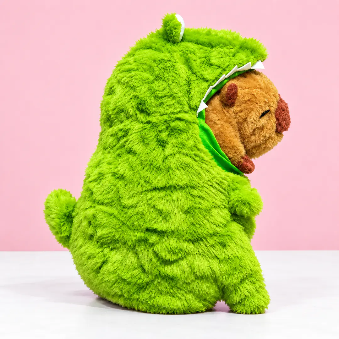 🦖🐻 Capibara de Peluche Siendo Comida por un Dinosaurio – Ternura y Diversión 💚 2