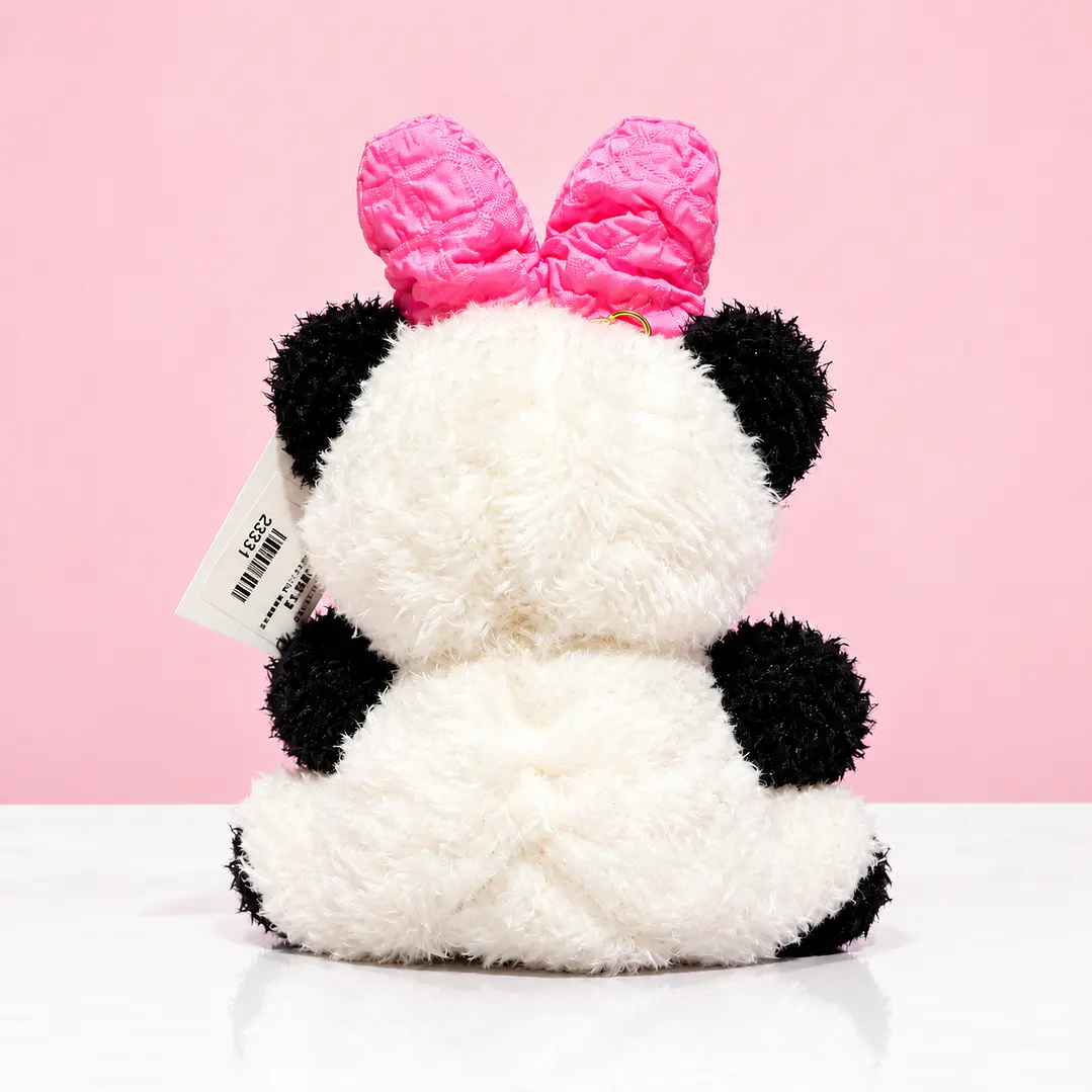 🐼🎀 Mini Panda Barbie Girl de Peluche – Dulzura y Estilo Rosa 💕 3