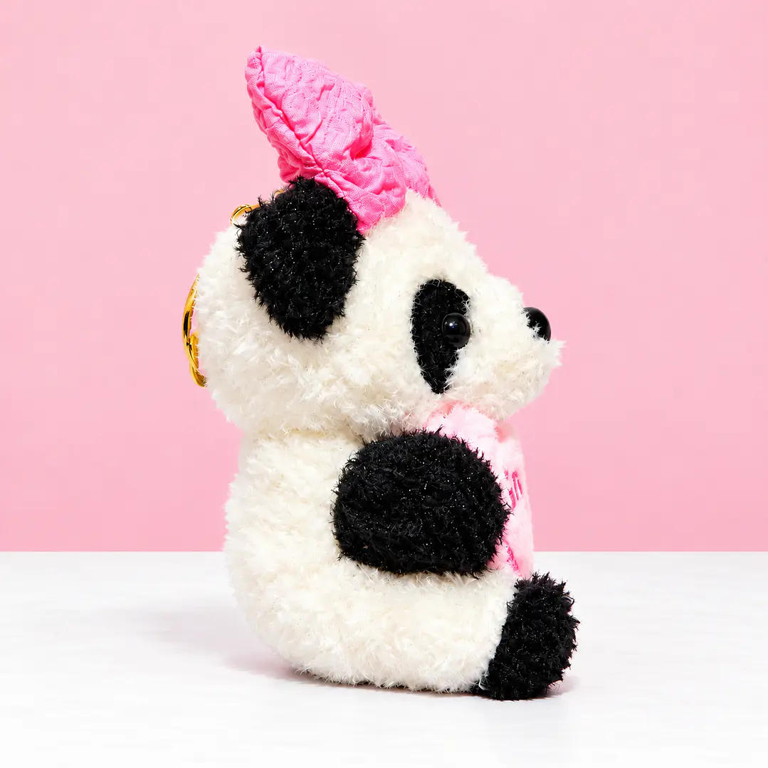 🐼🎀 Mini Panda Barbie Girl de Peluche – Dulzura y Estilo Rosa 💕 2