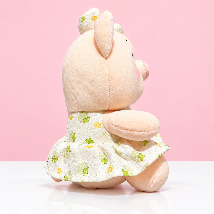 🐷🎀 Cerdita de Peluche con Vestido Floral – Dulce y Encantadora 💕 2