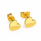 Corazón Dorado – Aretes de Corazón en Acero Quirúrgico - Miniatura 1