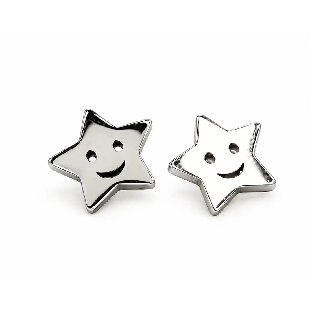 Estrellitas de Felicidad – Aretes de Estrella Plateados 1