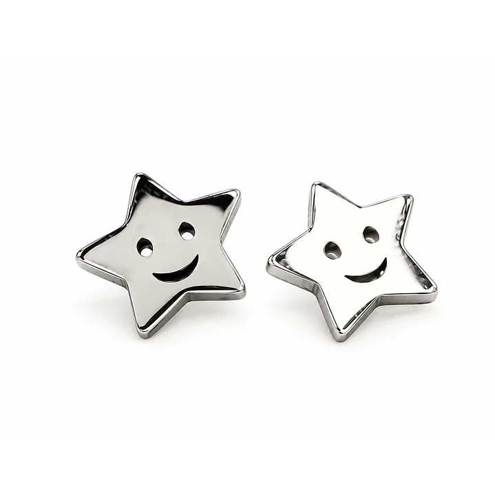 Estrellitas de Felicidad – Aretes de Estrella Plateados 1