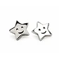 Estrellitas de Felicidad – Aretes de Estrella Plateados - Miniatura 1