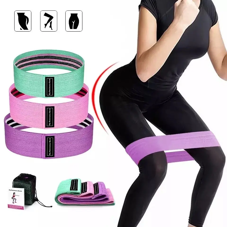 Set de Bandas Elásticas Fitness (3 Niveles) – Entrenamiento en Casa, Glúteos y Fuerza 1
