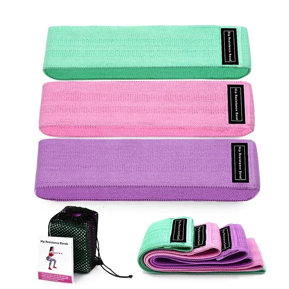 Set de Bandas Elásticas Fitness (3 Niveles) – Entrenamiento en Casa, Glúteos y Fuerza 2