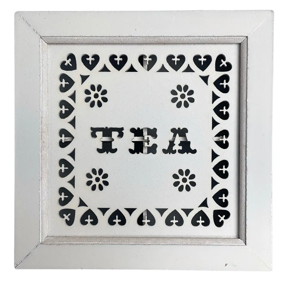Caja de Té de Madera 18x18 cm 2