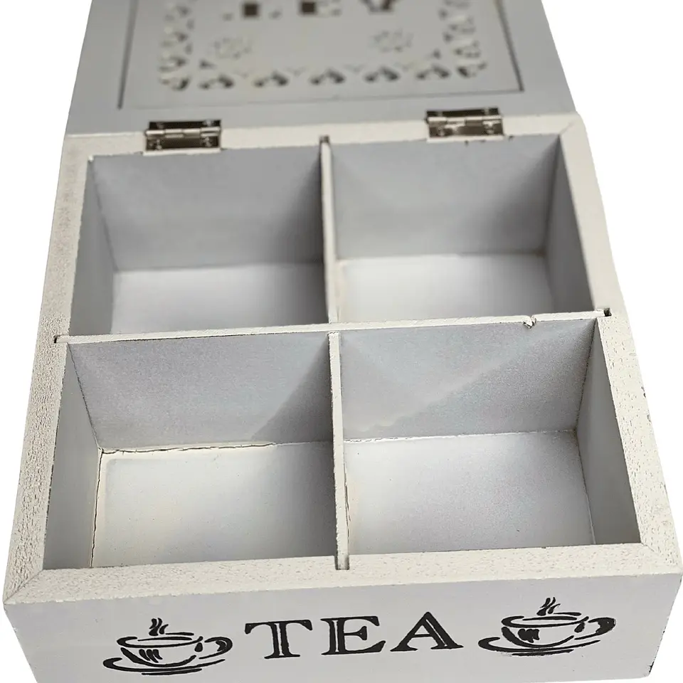 Caja de Té de Madera 18x18 cm 3