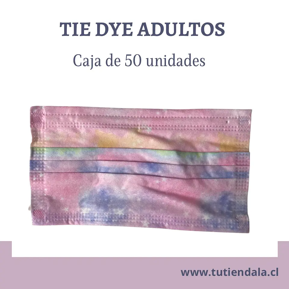 Mascarilla 3P adultos. Tie dye 2
