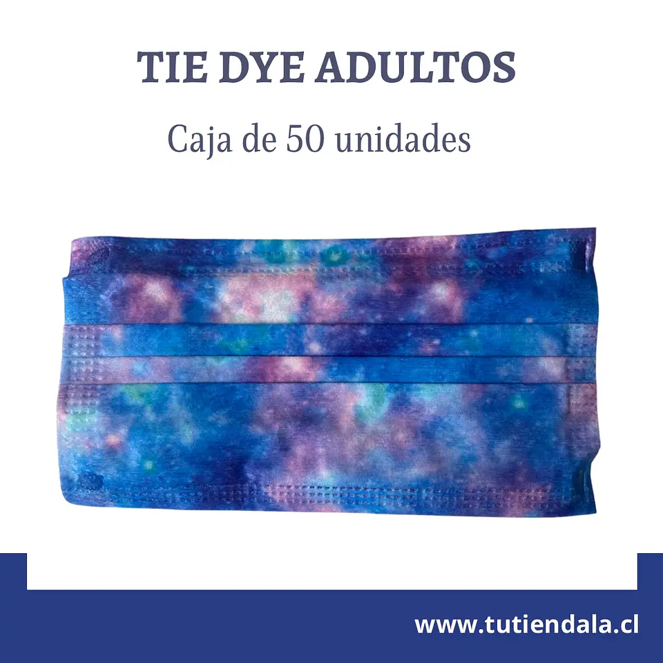 Mascarilla 3P adultos. Tie dye 4