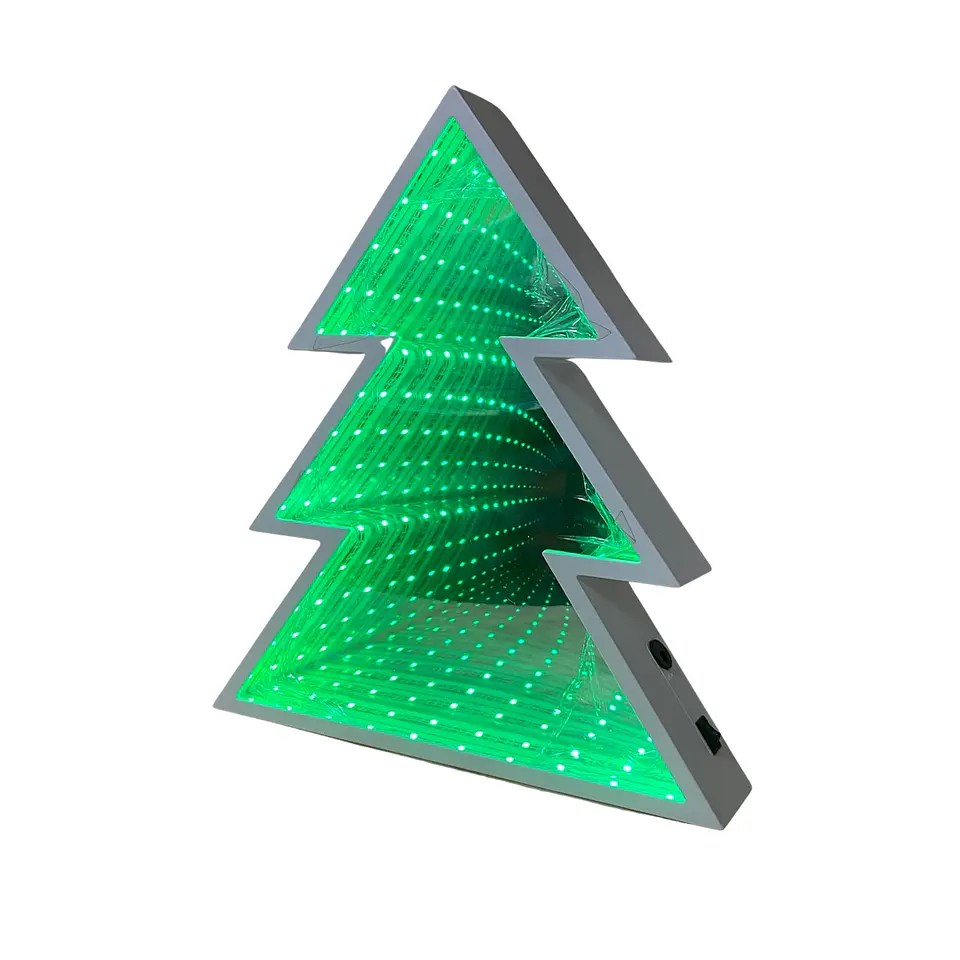 Pino LED Navideño 30 cm – Luces con Pilas o USB 5
