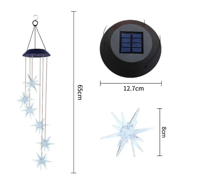  Colgante de Viento Solar LED Multicolor 16