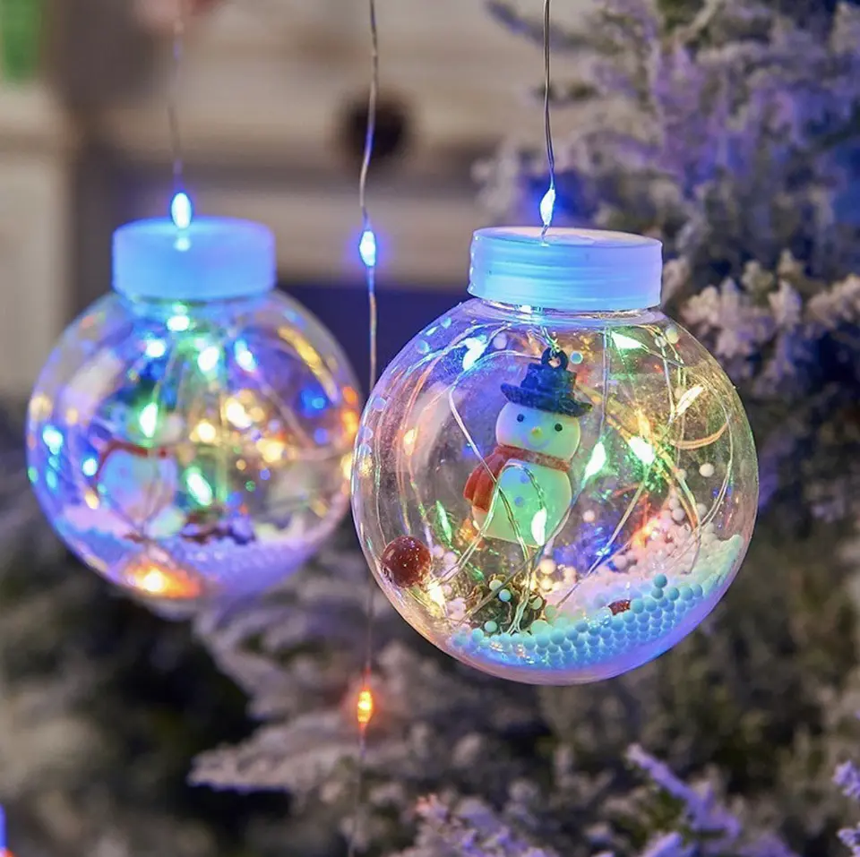 Cortina de Esferas LED Navideña 3 Metros – Luz Cálida o Multicolor 3