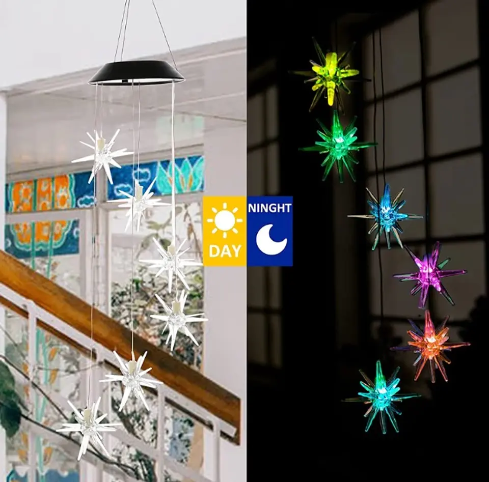  Colgante de Viento Solar LED Multicolor 17