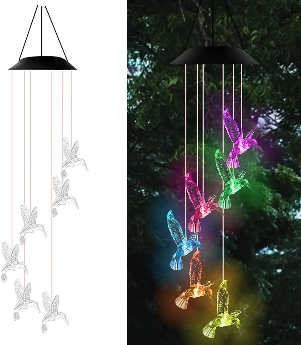  Colgante de Viento Solar LED Multicolor 18