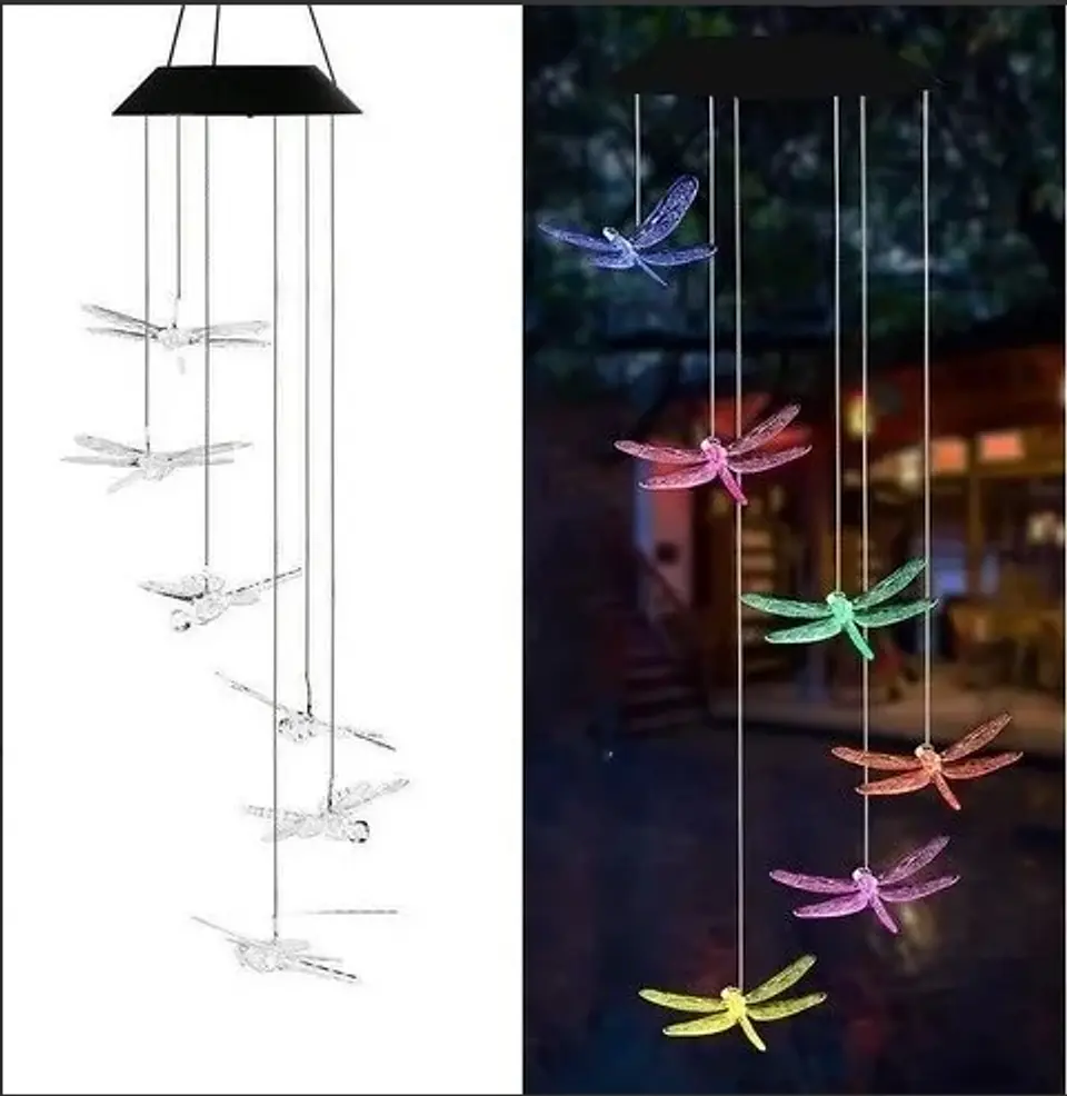  Colgante de Viento Solar LED Multicolor 10