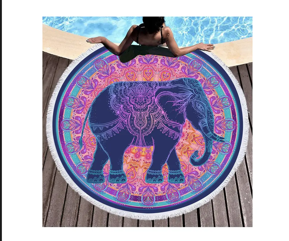 Toalla Redonda de Playa 150 cm 2