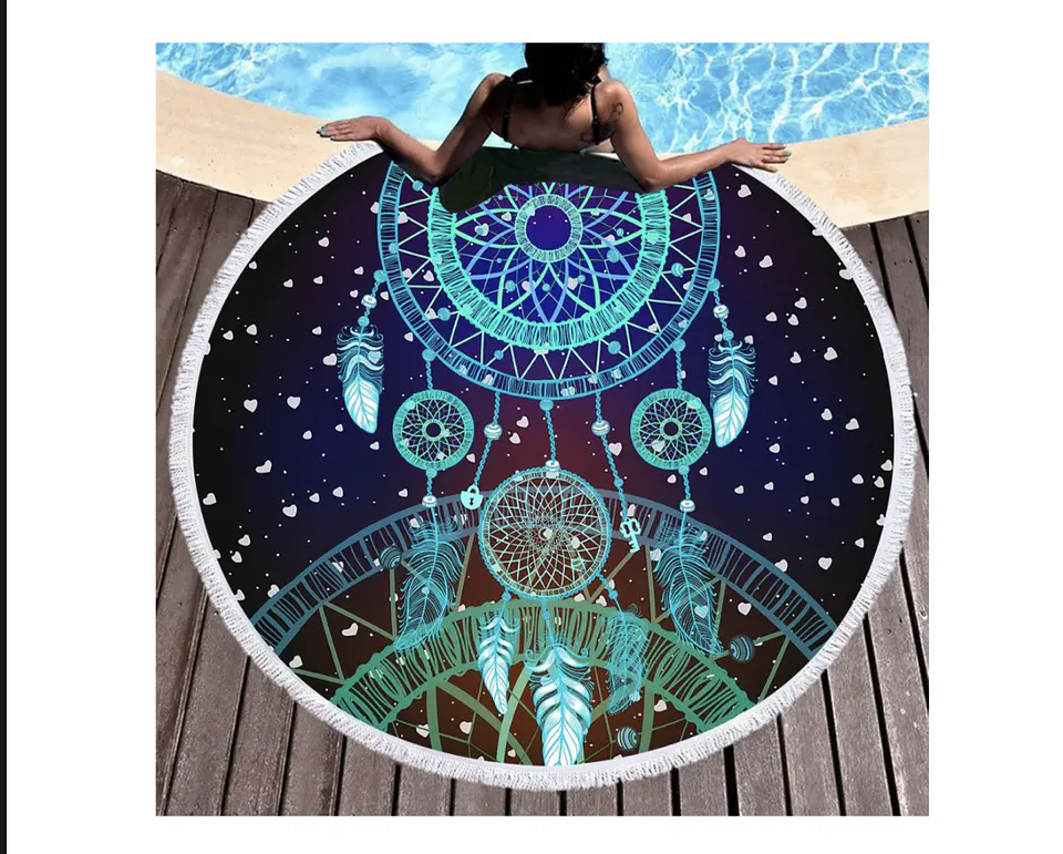 Toalla Redonda de Playa 150 cm 3